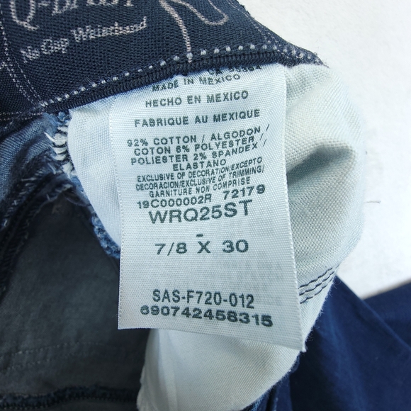 Wrangler Q-BABY Women's Jeans No Gap Waist Band Size 7/8x30 Actual Inseam 27.5" - Picture 9 of 9